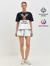 Женская пижама с шортами / Новогодний Оленёнок Рудольф