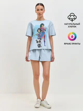 Женская пижама с шортами / Мэй и Бао
