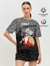 Женская пижама с шортами / Веришь? в Деда Мороза