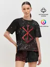 Женская пижама с шортами / BERSERK LOGO GRUNGE RED