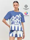 Женская пижама с шортами / Горные Олени
