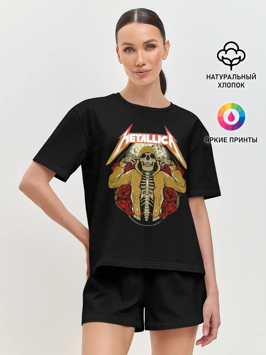 Женская пижама с шортами / МЕТАЛЛИКА | РОК