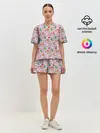 Женская пижама с шортами / Новогодние Зверюшки