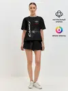 Женская пижама с шортами / Черная Тойота Камри