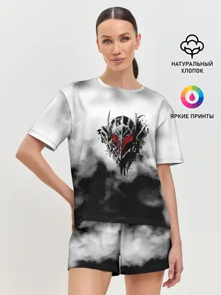 Женская пижама с шортами / Берсерк: Облачно.