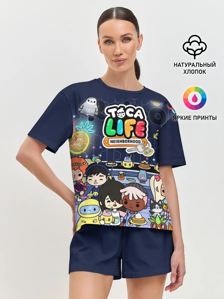 Женская пижама с шортами / TOKA LIFE ПЕРСОНАЖИ