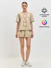 Женская пижама с шортами / ИГРА В КАЛЬМАРА, ФИГУРЫ ИГРЫ