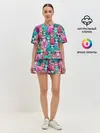 Женская пижама с шортами / Выставка котов