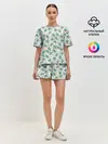 Женская пижама с шортами / Веселые кошачьи глазки