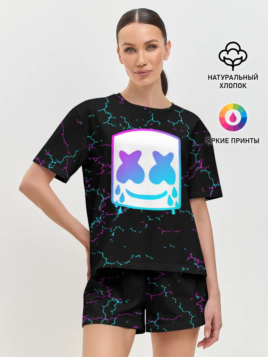 Женская пижама с шортами / MARSHMELLO NEON | МАРШМЕЛЛО НЕОН.