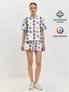 Женская пижама с шортами / Узор из котов