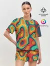 Женская пижама с шортами / 3D узор Color