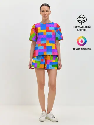 Женская пижама с шортами / Лего-го