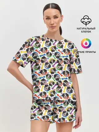 Женская пижама с шортами / Бернский Зенненхунд