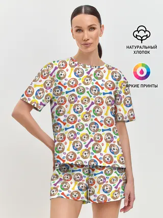 Женская пижама с шортами / Бигль