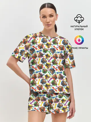 Женская пижама с шортами / Немецкий Боксёр