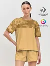 Женская пижама с шортами / Песочный