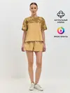 Женская пижама с шортами / Песочный