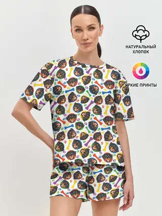 Женская пижама с шортами / Ротвейлер