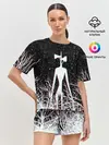 Женская пижама с шортами / СИРЕНОГОЛОВЫЙ ГЛИТЧ ЛЕС, КОСМОС