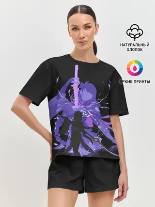 Женская пижама с шортами / Genshin Impact Raiden