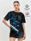 Женская пижама с шортами / Mercedes AMG | Осколки стекла