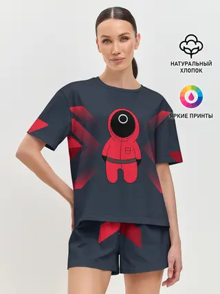 Женская пижама с шортами / Игра в Кальмара мульт ART
