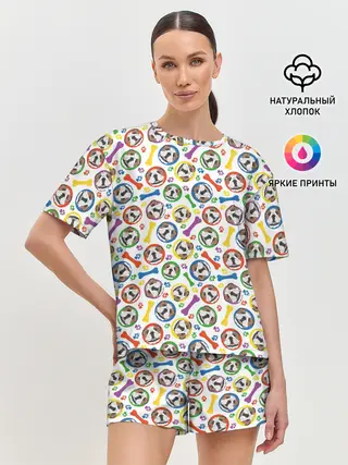 Женская пижама с шортами / Английский Бульдог