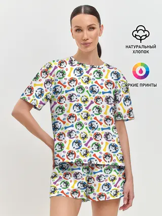 Женская пижама с шортами / Хаски