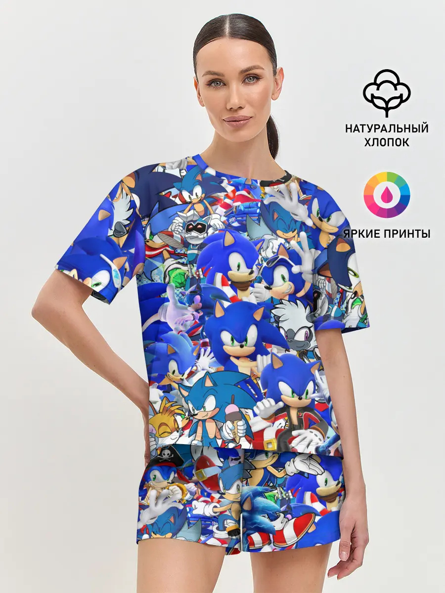 Женская пижама с шортами / SONIC СИНИЙ ЁЖ СОНИК