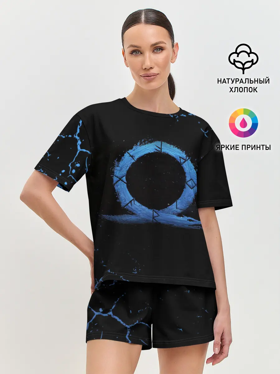 Женская пижама с шортами / GOD OF WAR LOGO ЭМБЛЕМА / РАГНАРЁК