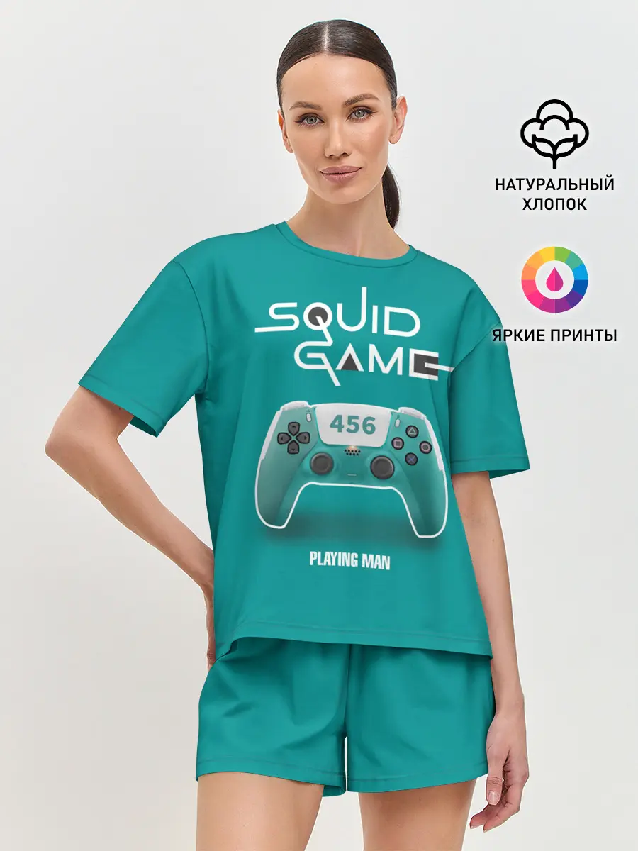 Женская пижама с шортами / Играющий человеком 456 / ставка на лидера