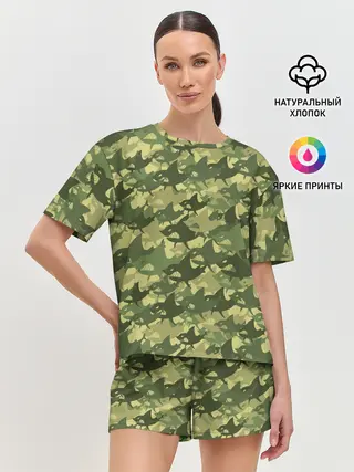 Женская пижама с шортами / Акулы