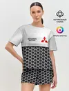 Женская пижама с шортами / Mitsubishi | Стальная решетка
