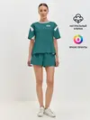 Женская пижама с шортами / Как в игре в кальмара. Куртка бирюзовая
