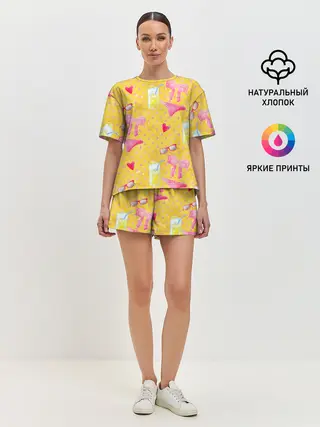 Женская пижама с шортами / Женские летние штучки