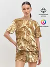 Женская пижама с шортами / Мятая Фольга