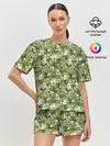 Женская пижама с шортами / Лягушки