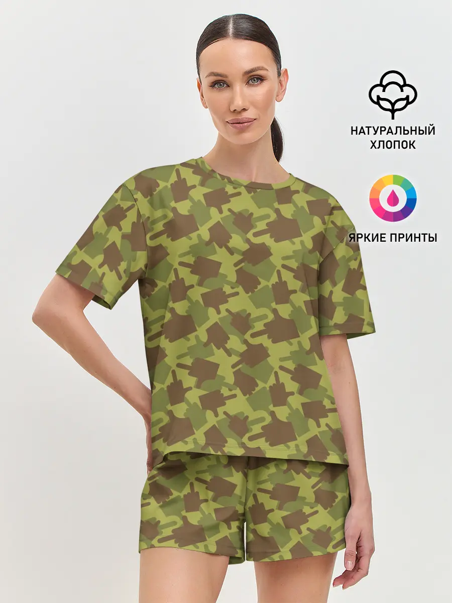 Женская пижама с шортами / FUCK