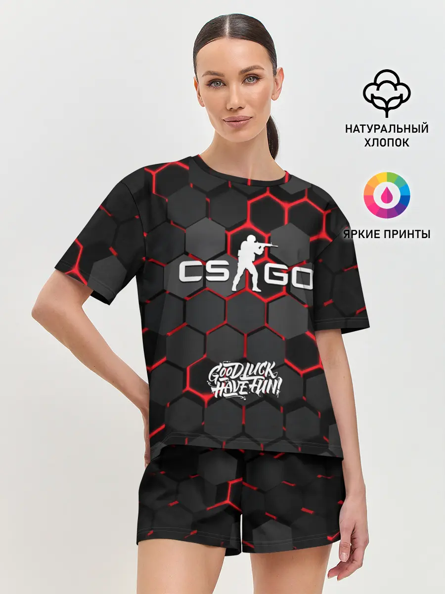 Женская пижама с шортами / CS:GO 3D плиты