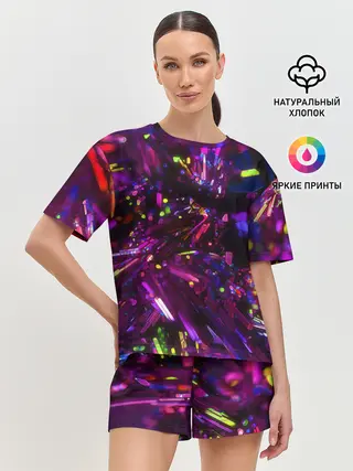 Женская пижама с шортами / Фиолетовый бриллиант