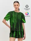 Женская пижама с шортами / Матрица двоичный код