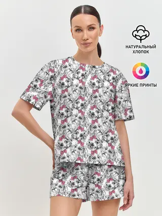 Женская пижама с шортами / Мальтийская Болонка