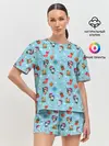 Женская пижама с шортами / GI Christmas Pattern
