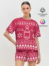 Женская пижама с шортами / Новогодний Ojingeo geim.