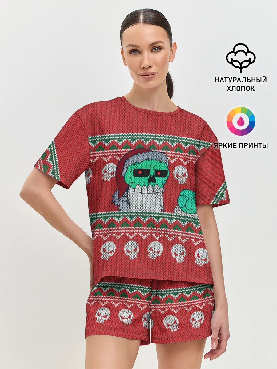 Женская пижама с шортами / Свитер Занта