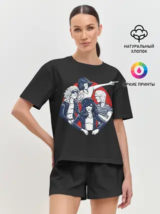 Женская пижама с шортами / Рамонс в сборе