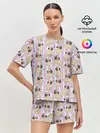Женская пижама с шортами / Забавные Мопсы