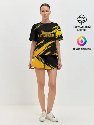 Женская пижама с шортами / Playerunknowns Battlegrounds: Петух.