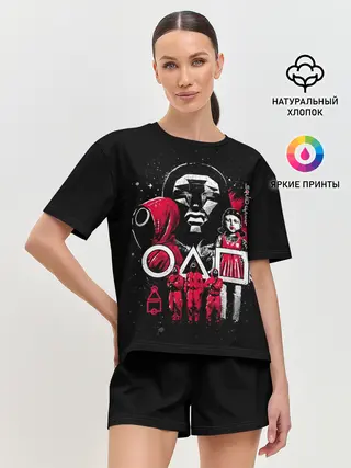 Женская пижама с шортами / Игра в кальмара